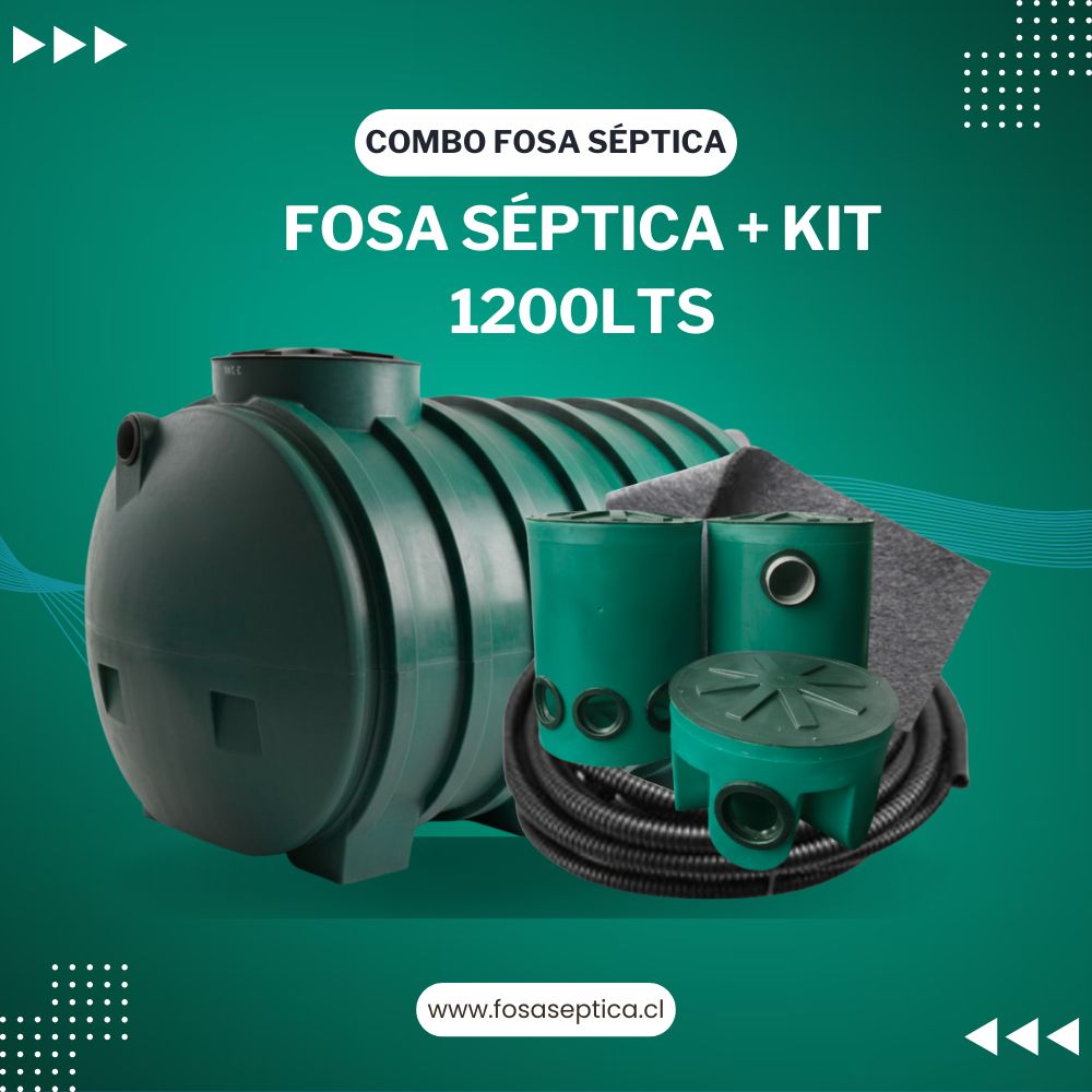 Fosa Séptica con Kit de Instalación 1200 litros
