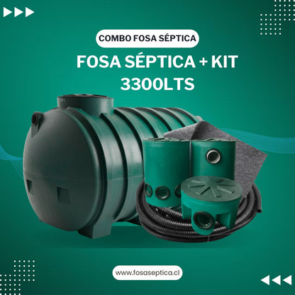 Fosa Séptica con Kit de Instalación 3300 litros